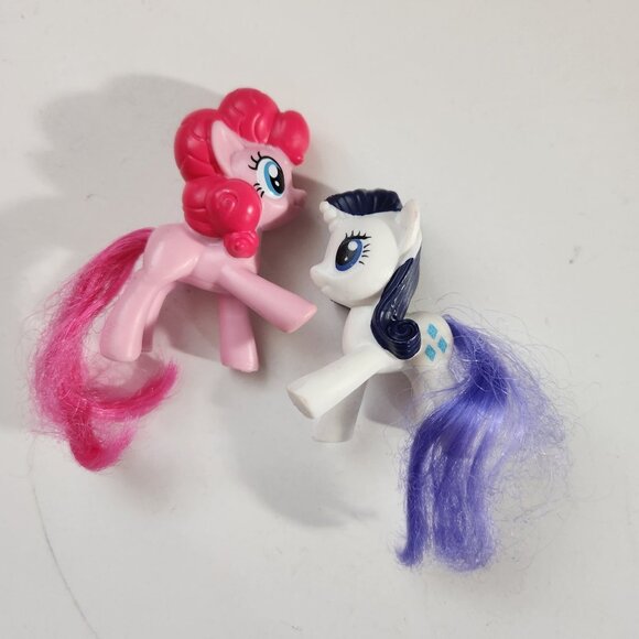My Little Pony Mini Figures Pinkie Pie & Rarity Collectible Toys With Brushable - Picture 1 of 9